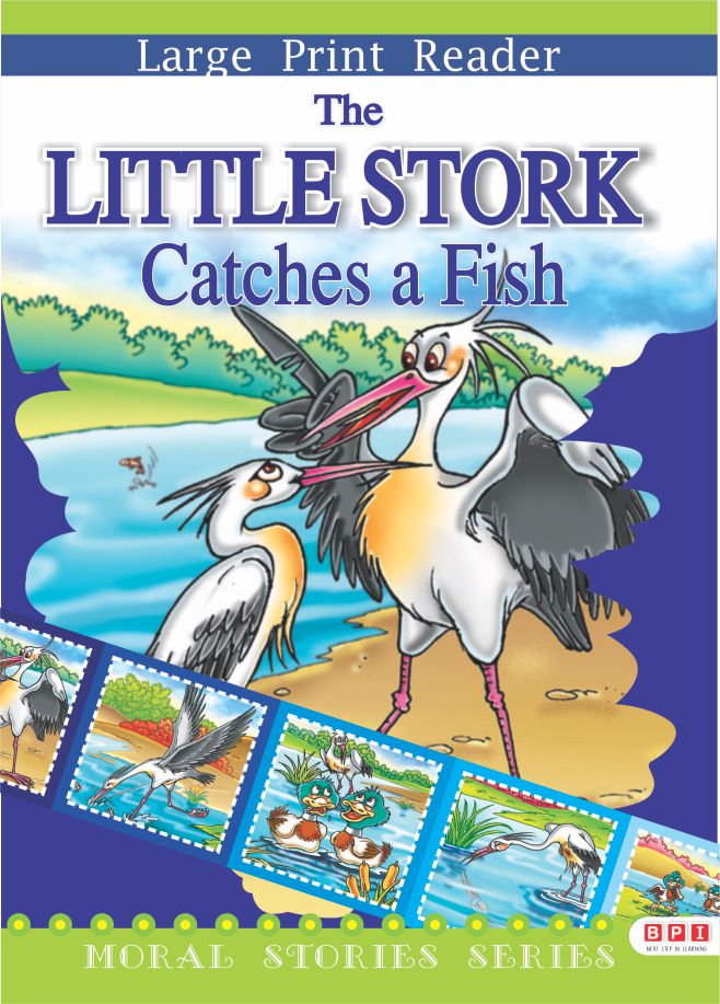 The Little Stork Catches a Fish