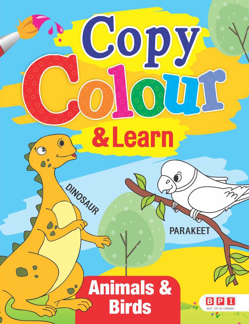 Copy Colour & Learn (Animals & Birds)