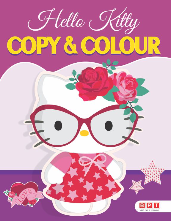 Hello Kitty Copy & Colour Purple